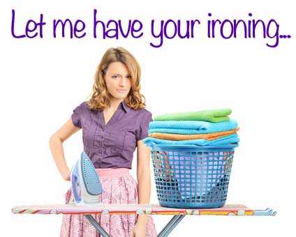 woman ironing for Ironing Service Central Scotland