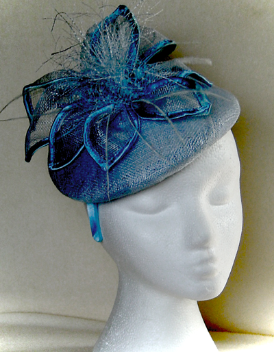 blue mother of the bride custom hat West Calder