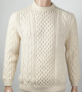 custom hand knitting men's aran sweater scotland